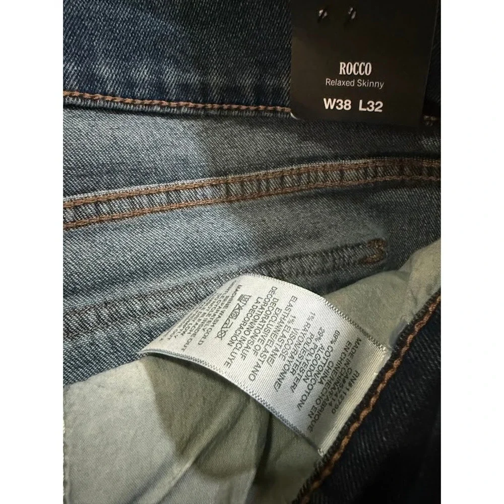 True Religion Mens Rocco Skinny Jeans Medium Wash Blue‎ Denim 38x32 Inseam NWT